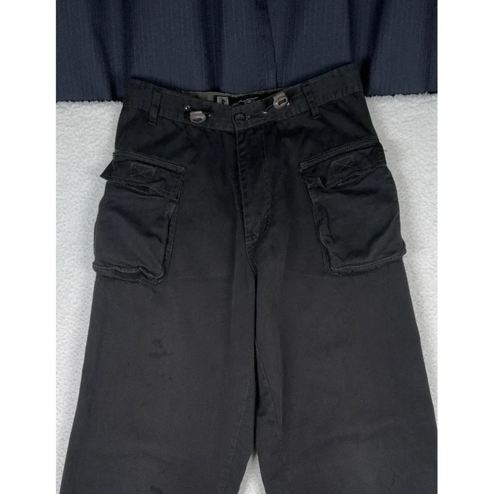Vintage FIEND Cinch Cargo Pants Black - Men's 32 (Fits 28x30) Y2K Skater